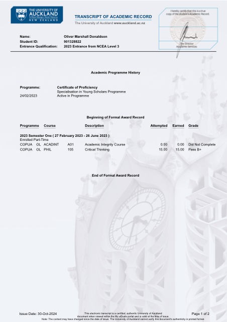 Young Scholars Programme