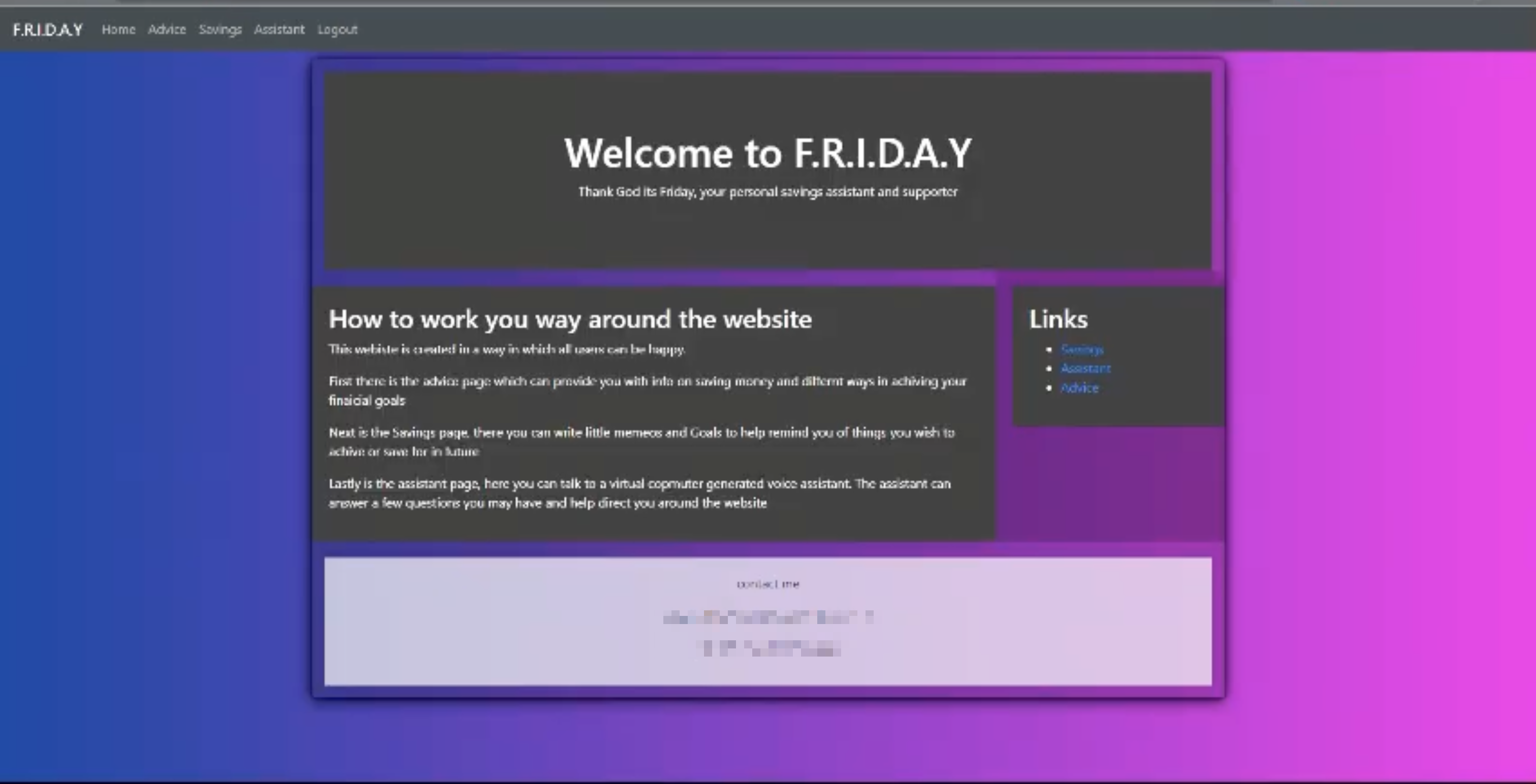 F.R.I.D.A.Y Financial Assistant