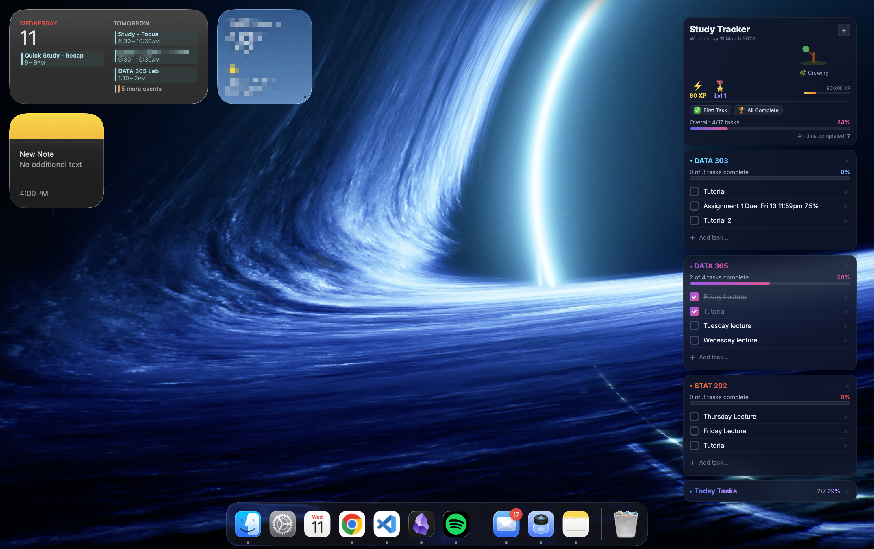 Study Tracker Widget